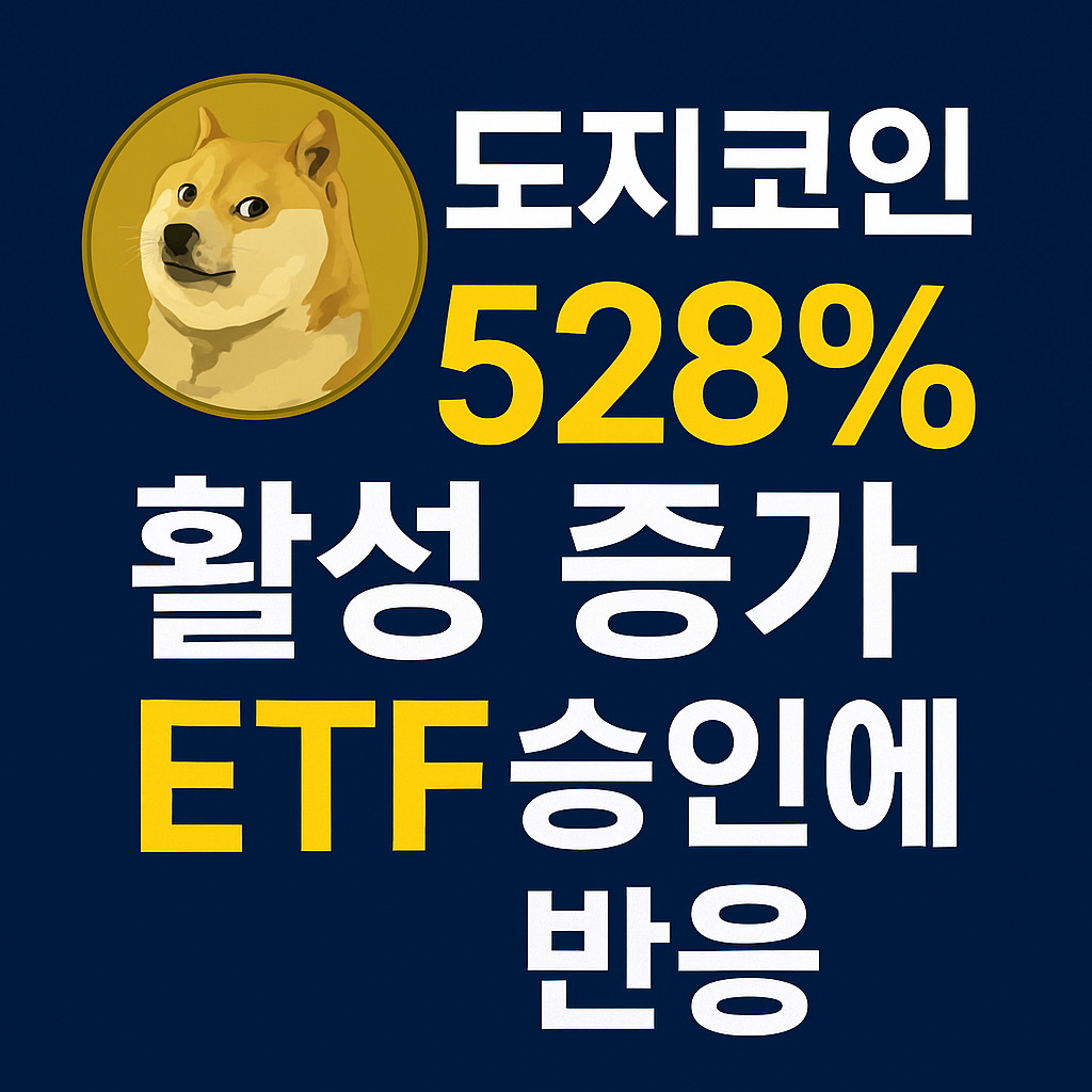 도지코인(DOGE) 활성 지갑 528% 폭증…ETF 승인 후 ‘투기+현물 수요’ 동시 폭발 1 ChatGPT Image 2025년 5월 15일 오후 02 02 01