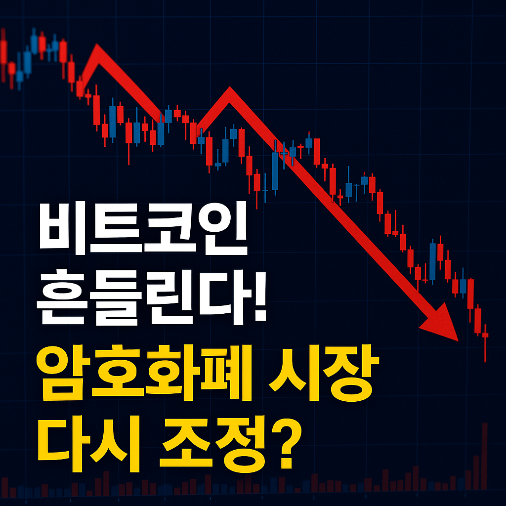 암호화폐 시장, 조정 시작됐나? 비트코인 10만5천 달러 붕괴 1 ChatGPT Image 2025년 7월 2일 오전 10 55 16